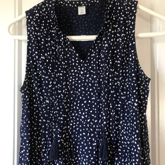 Old Navy Boho Sleeveless Swing Dress Navy and White Size XS - Picture 3 of 7